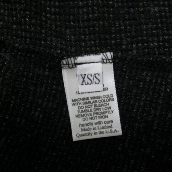 Michael Lauren Women's Soft Jersey Knit Oversized Tee-Black/White-XS/S-NWT - Picture 8 of 14